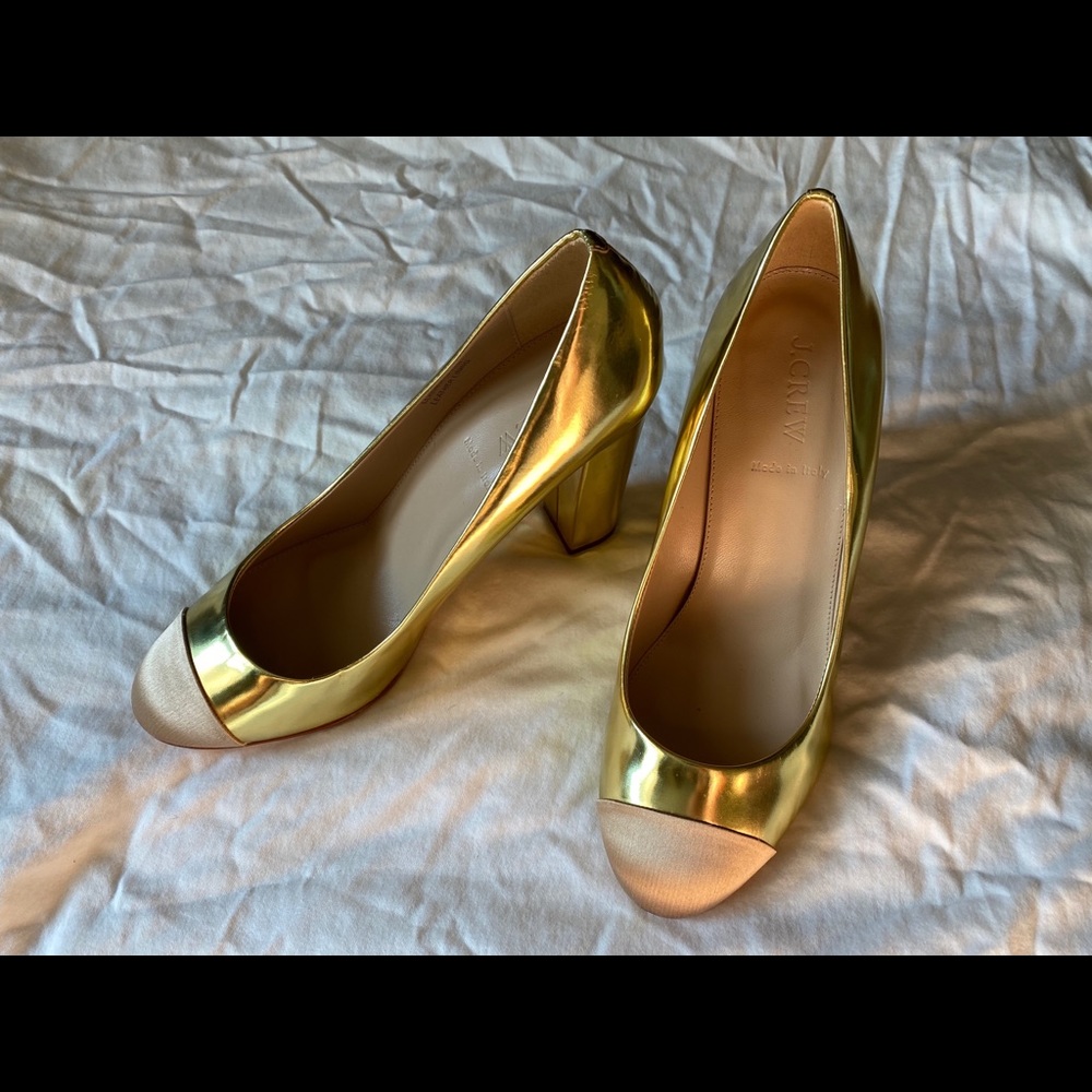 J.Crew Gold Heels